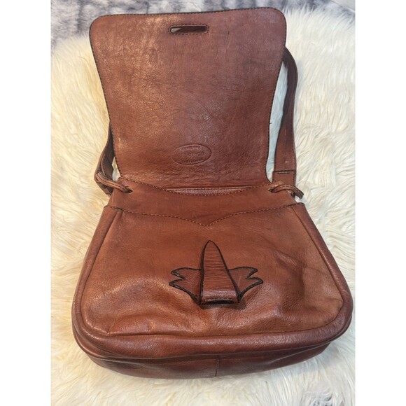 VTG 70s F.Clegg Genuine, Leather Shoulder Bag Purse Frank Clegg Boho Western - Picture 6 of 15